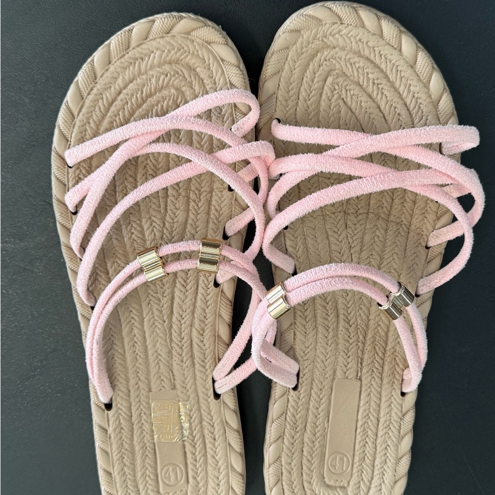 Elegant Pink Strappy Sandals